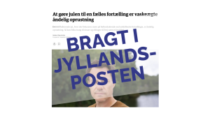 Screenshot. Debatindlæg: At gøre julen til en fælles fortælling er vaskeægte åndelig oprustning, et debatindlæg af Anders Stjernholm, forperson i Ateistisk Selskab, bragt i Jyllands-Posten